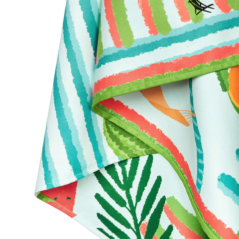 TELO EXTRA LARGE BEACH TOWELS TROPICANA TREATS DOCK & BAY MULTICOLOR