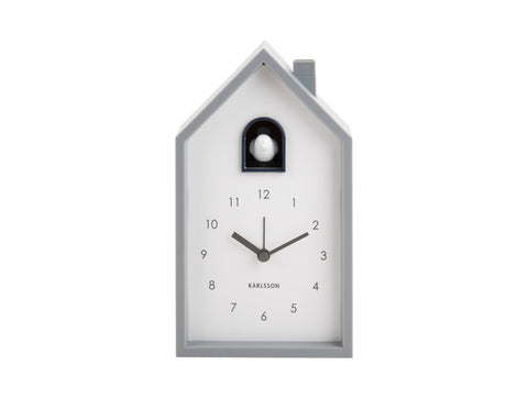 ALARM CLOCK MODERN CUCKOO MOUSE KA6015GY KARLSSON GREY