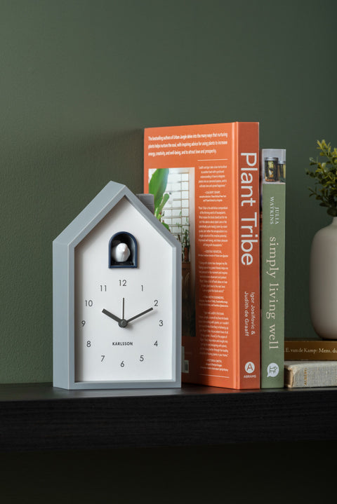 ALARM CLOCK MODERN CUCKOO MOUSE KA6015GY KARLSSON GREY