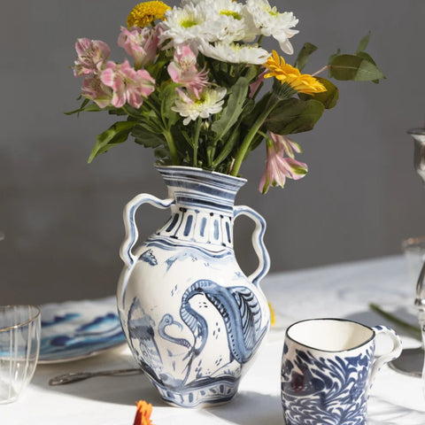 VASO IN PORCELLANA CLASSICS ON ACID IBEX- Cm 15.5x15 H. 23 ART. 11293 SELETTI