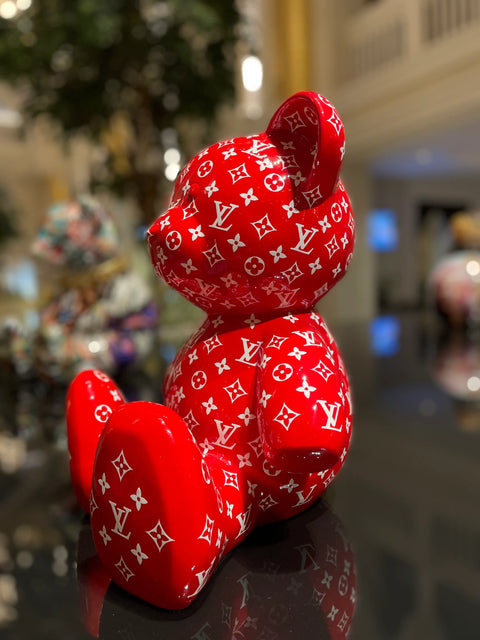 NAOR TEDDY LOUIS VUITTON MONOGRAM 35 CM RED
