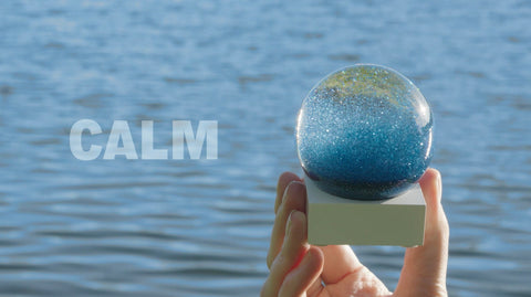COOL SNOW GLOBES SERENITY SPHERES SS001-BLUE BLUE