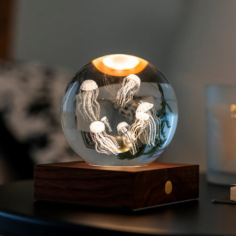 LAMPADA LIGHT 3D JELLYFISH BOAT ART. G025JF AMBER CRYSTAL MULTICOLOR