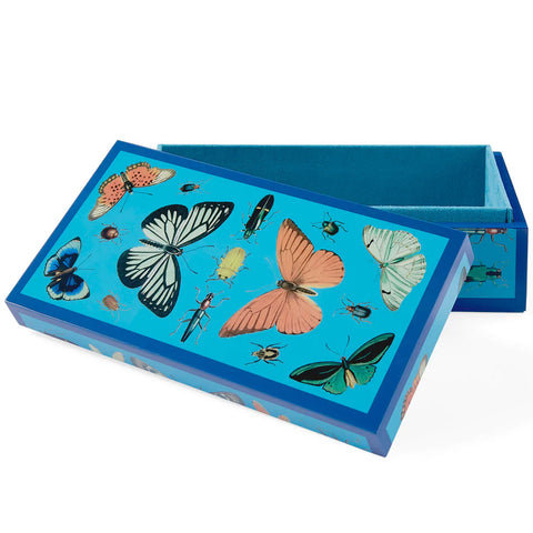 SCATOLA LACQUER BOTANIST SMALL 32611 JONATHAN ADLER BLUE