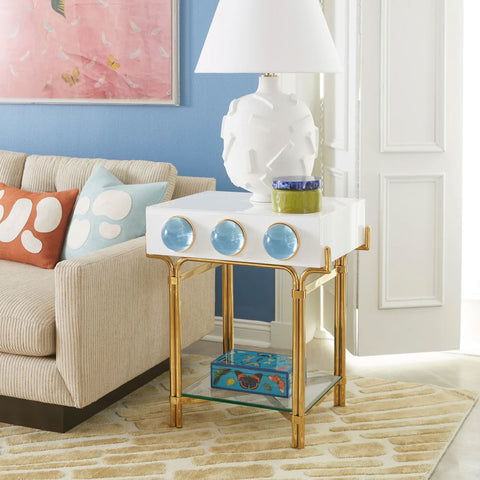 SCATOLA LACQUER BOTANIST SMALL 32611 JONATHAN ADLER BLUE