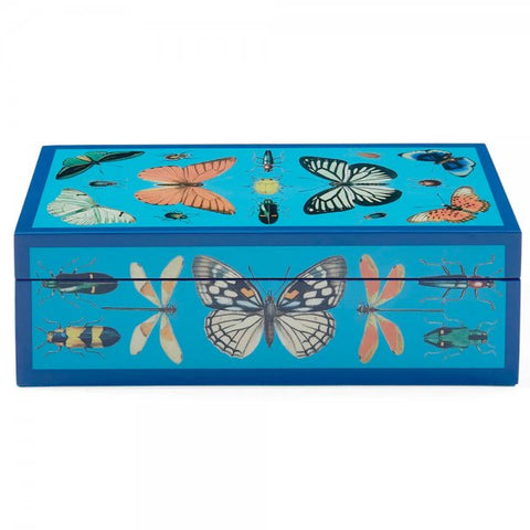 SCATOLA LACQUER BOTANIST SMALL 32611 JONATHAN ADLER BLUE