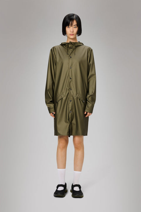 IMPERMEABILE LONG JACKET REVEL M ART. 12020 RAINS GREEN