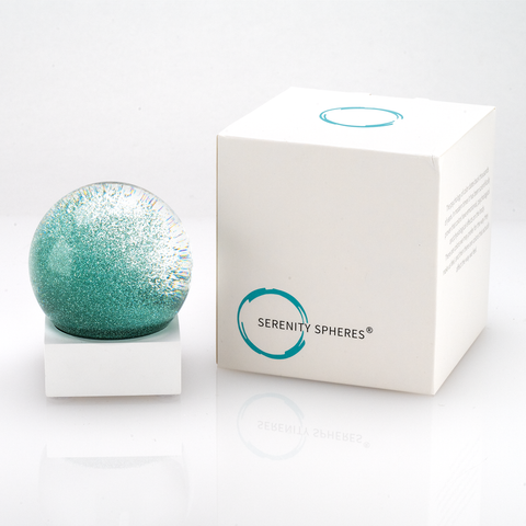 COOL SNOW GLOBES SERENITY SPHERES SS004-TEAL TEAL BLUE