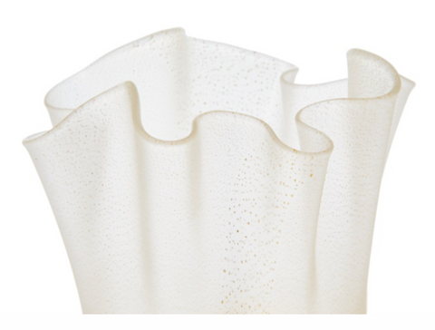 VASO VENINI FAZZOLETTO SABBIATO ORO 700.04 H 13 DIAM 13 CM