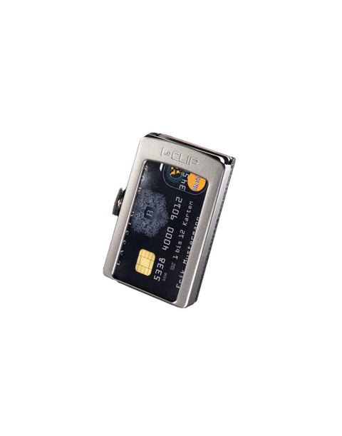 PORTAFOGLIO MAX STEEL POLISHED SOFT TOUCH I-CLIP BLACK