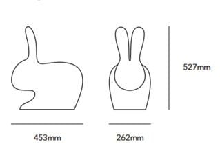 RABBIT CHAIR BABY DARK ORANGE 90001DO QEEBOO ORANGE