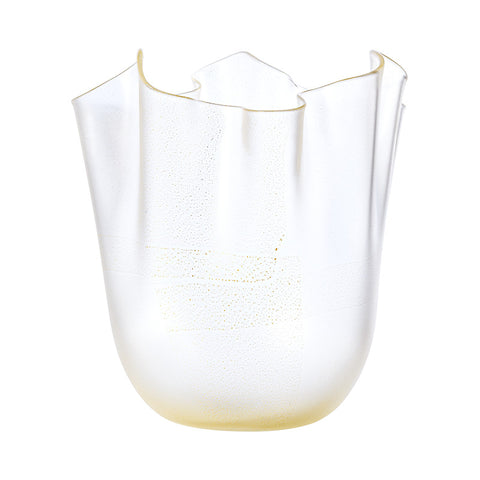VASO VENINI FAZZOLETTO SABBIATO ORO 700.04 H 13 DIAM 13 CM