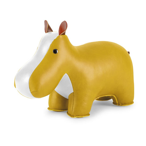 ZUNY HIPPO BOOKEND OCHRE YELLOW