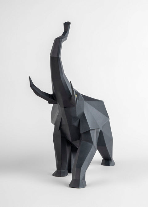 SCULTURA ELEFANTE NERO OPACO 1009559 43X52X20 LLADRO' BLACK