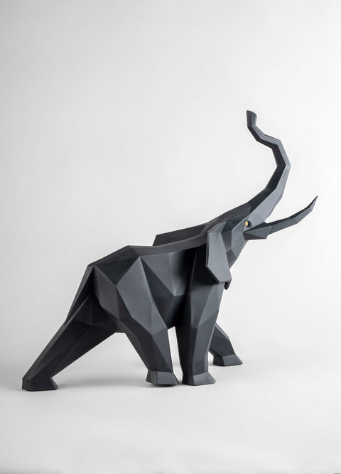 SCULTURA ELEFANTE NERO OPACO 1009559 43X52X20 LLADRO' BLACK