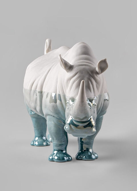SCULTURA RINOCERONTE 1009739 19X45X22 CM LLADRO' WHITE
