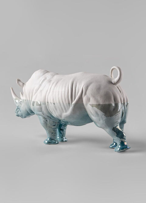 SCULTURA RINOCERONTE 1009739 19X45X22 CM LLADRO' WHITE