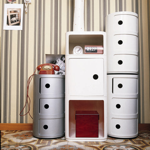 COMODINO COMPONIBILE 4 ELEMENTI KARTELL RED