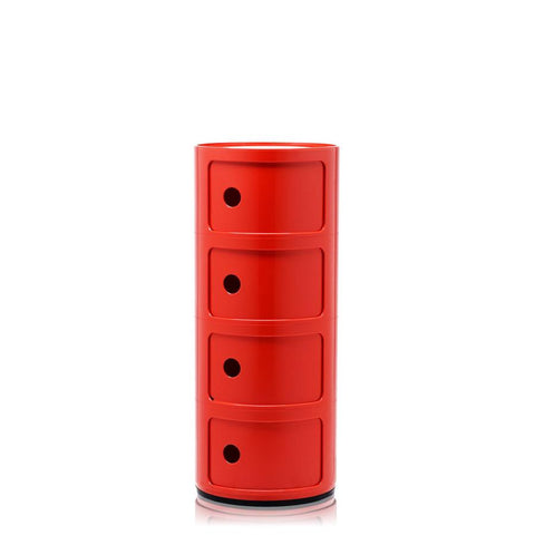 COMODINO COMPONIBILE 4 ELEMENTI KARTELL RED