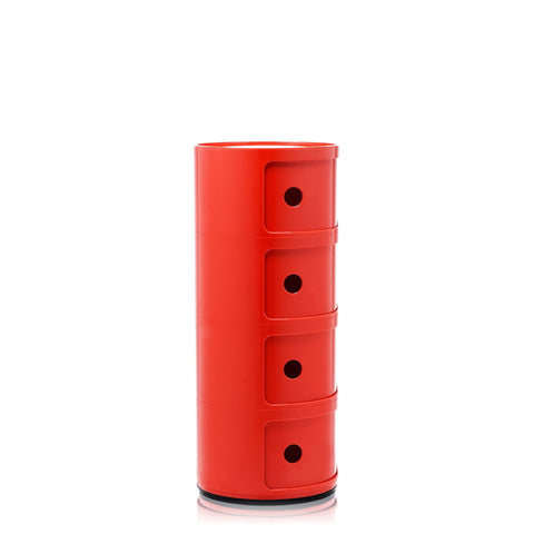 COMODINO COMPONIBILE 4 ELEMENTI KARTELL RED
