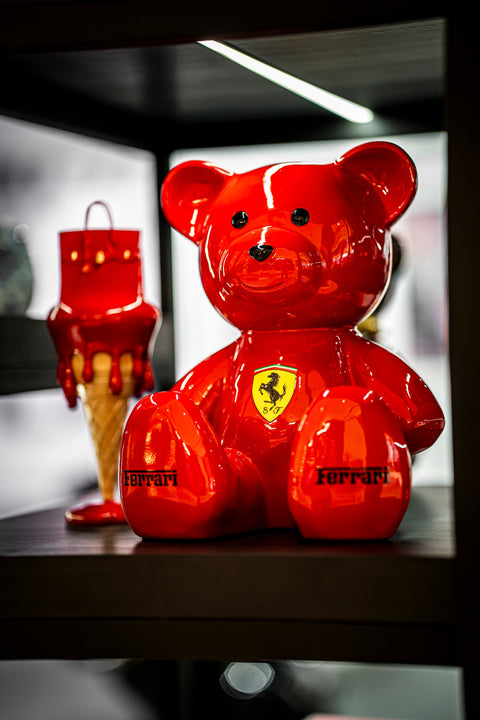ORSETTO TEDDY FERRARI 35 CM NAOR RED