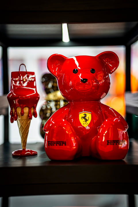 ORSETTO TEDDY FERRARI 35 CM NAOR RED