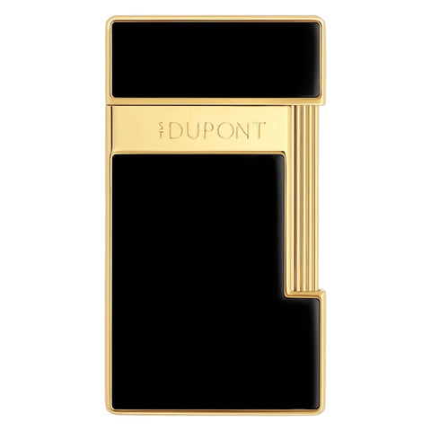 ACCENDINO LI SLIMMY BLACK LACQUER/GOLDEN 028222 S.T. DUPONT
