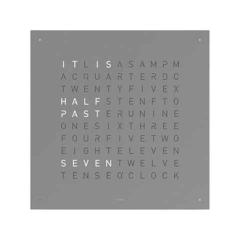 QLOCKTWO CLASSIC 45X45 QT4 PANNELLO GRIGIO (GREY PEPPER)