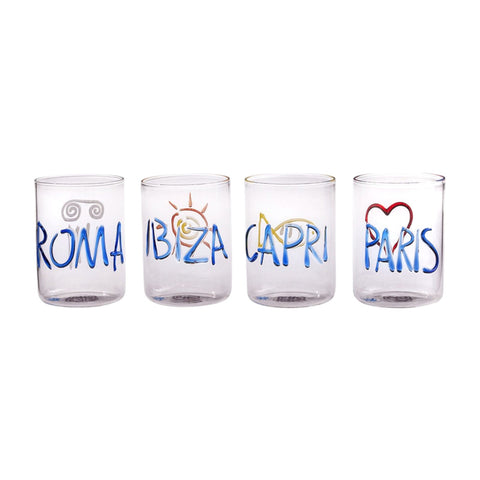 JET SET GLASSWARE SET OF 4 ART. 34530 JONATHAN ADLER