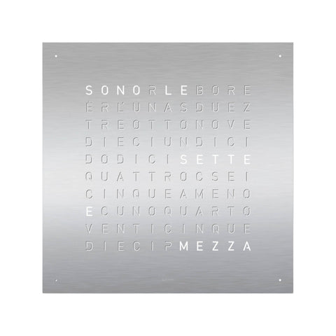 QLOCKTWO CLASSIC 45X45 QT4 PANNELLO STAINLESS STEEL