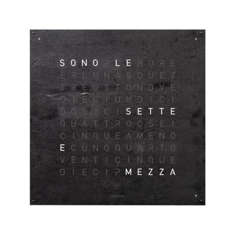 OROLOGIO  EARTH 45X45 METAMORPHITE QLOCKTWO BLACK