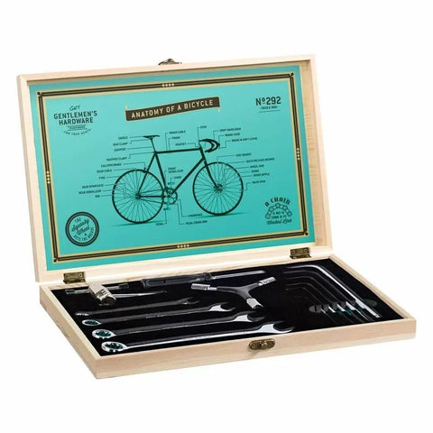 BYCYCLE TOOL KIT IN WOODEN BOX GENTLEMEN'S HARDWARE GEN292UK