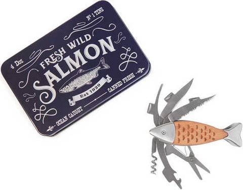 COLTELLINO MULTIUSO WILD SALMON SCATOLA METALLO ART. 28008 BALVI MULTICOLOR