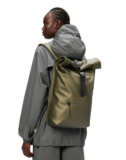 ZAINO ROLLTOP RUCKSACK W3 REVEL ART.13320 RAINS GREEN
