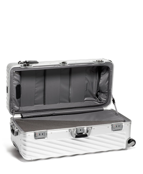 TROLLEY 19 DEGREE ALLUMINIUM ROLLING TRUNK 87CM 135598-1776 TUMI SILVER