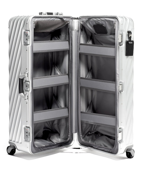 TROLLEY 19 DEGREE ALLUMINIUM ROLLING TRUNK 87CM 135598-1776 TUMI SILVER