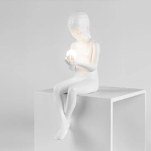 SCULTURA CON LUCE INNER GLOW _S GIRLS 15321 SELETTI WHITE