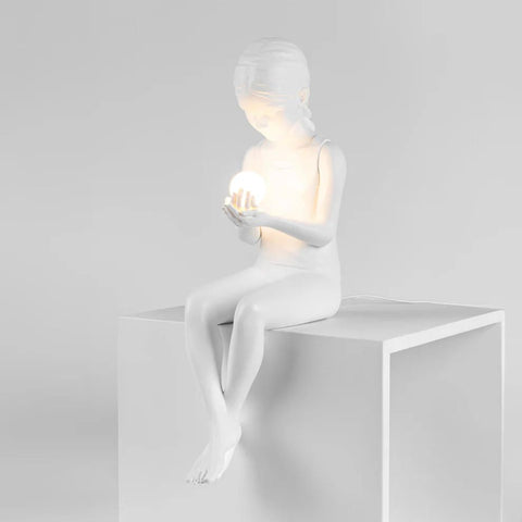 SCULTURA CON LUCE INNER GLOW _S GIRLS 15321 SELETTI WHITE