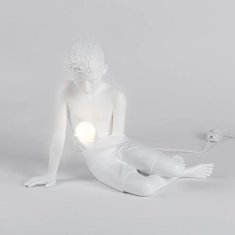 SCULTURA CON LUCE INNER GLOW_ S BOY 15322 SELETTI WHITE