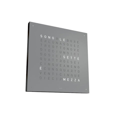 QLOCKTWO CLASSIC 45X45 QT4 PANNELLO GRIGIO (GREY PEPPER)