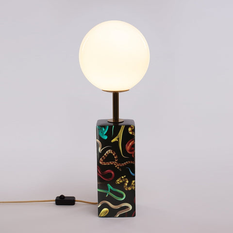 LAMPADA IN PORCELLANA SNAKES 15250 SELETTI BLACK