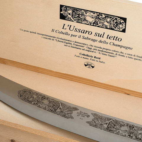 L'USSARO SU TETTO COLTELLO PER SABRAGE ART. 199  COLTELLERIE BERTI 1895