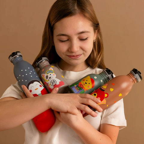 KIDS BOTTLE 500 ML SWEET BEAR 24 BOTTLES BROWN