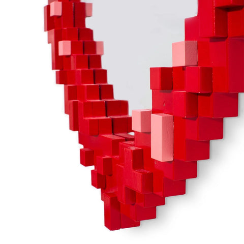 SPECCHIO HEART 55X52 CM 17055 SELETTI RED