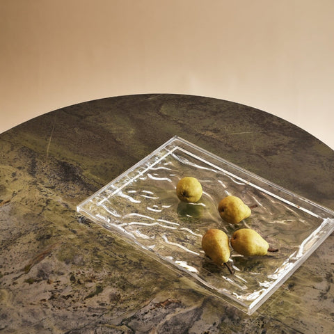 VASSOIO DUNE BIG 55X38 CM CRISTALLO  01210/BA KARTELL TRANSPARENT