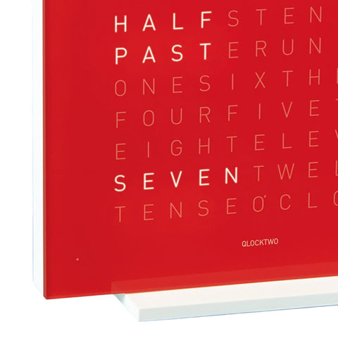OROLOGIO QLOCKTWO TOUCH 13,5X13,5 CM ROSSO