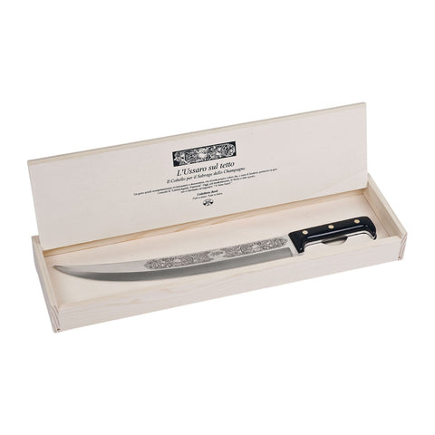 L'USSARO SUL TETTO  COLTELLO DA SABRAGE 1895 ART. 1991 COLTELLERIE BERTI