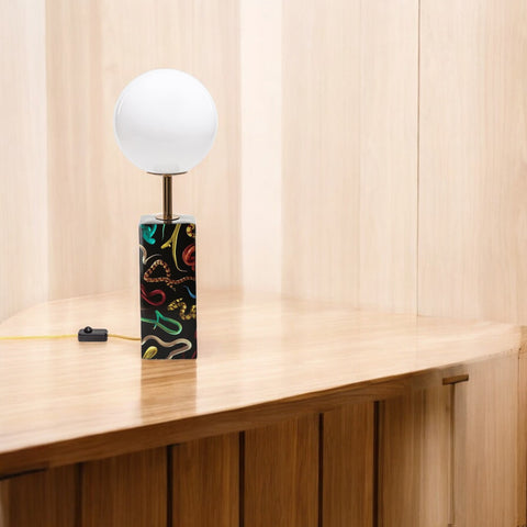 LAMPADA IN PORCELLANA SNAKES 15250 SELETTI BLACK