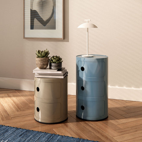 COMODINO COMPONIBILE 2 ELEMENTI AZZURRO 04966/AZ KARTELL BLUE