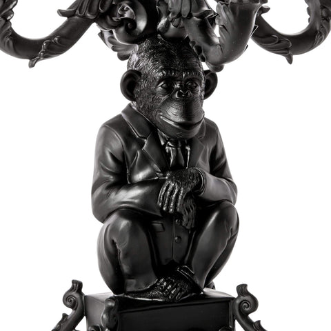 CANDELABRO 5 BRACCIA BURLESQUE THE WISE  H. CM. 48 14870 SELETTI BLACK